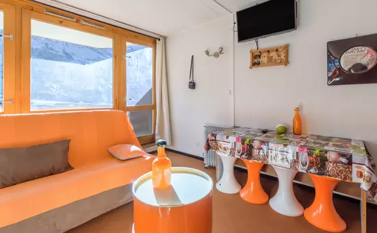 Ski-in/Ski-out-Studio mit Parkplatz in La Mongie