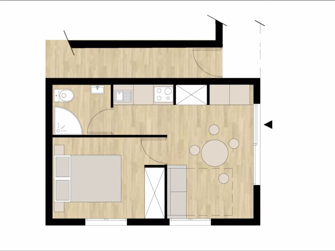 Résidence Studio 24 m2 - 4 Personen - In der Nähe der Pisten