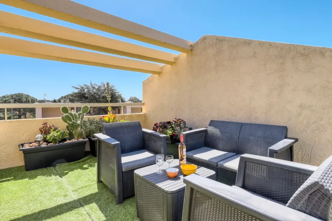 Résidence Duplex 31 étoiles★ T3, Terrasse 18m2 Vue Mer, Proche Plage