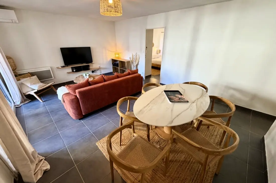 Résidence T4 Moderne 7 Pers. Avec Terrasse &amp; Parking – Plage à 10 Min à Pieds
