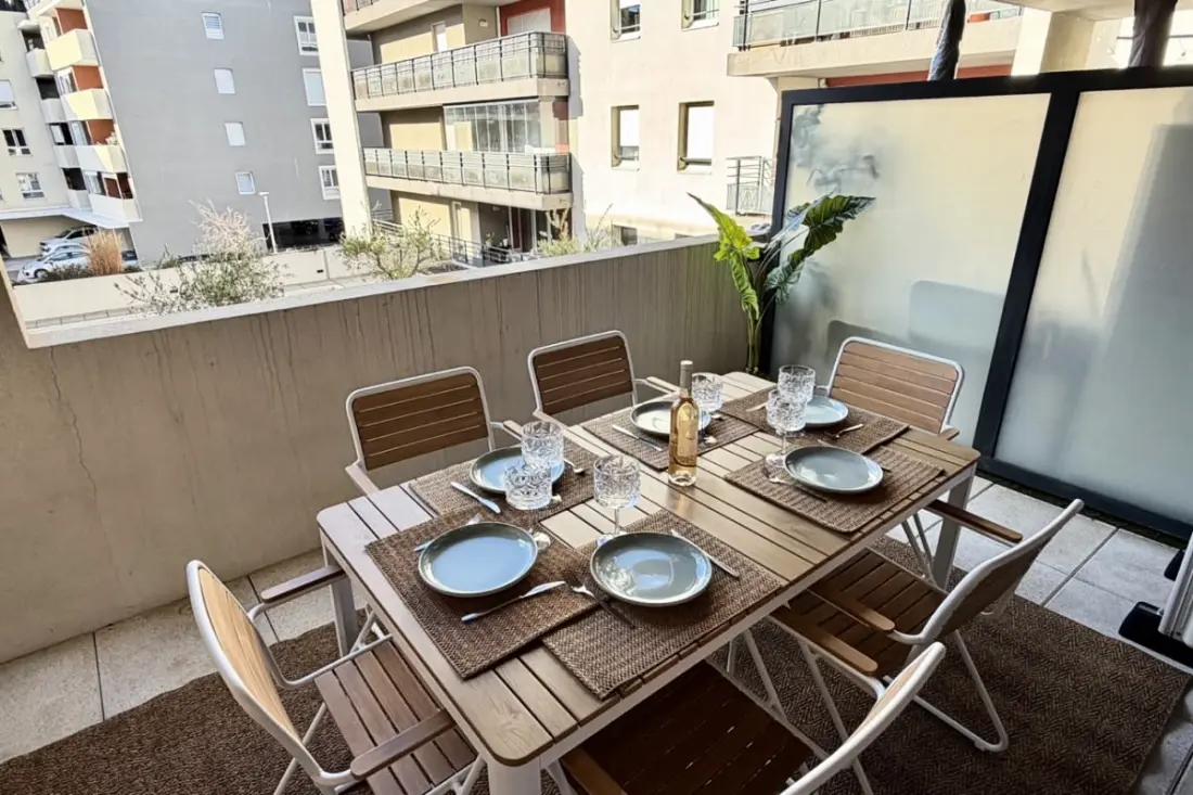 Résidence T4 Moderne 7 Pers. Avec Terrasse &amp; Parking – Plage à 10 Min à Pieds