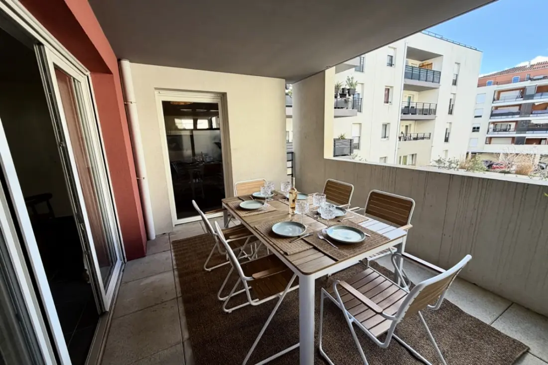 Résidence T4 Moderne 7 Pers. Avec Terrasse &amp; Parking – Plage à 10 Min à Pieds