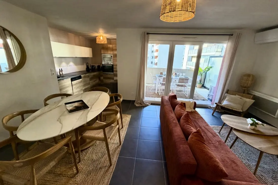 Résidence T4 Moderne 7 Pers. Avec Terrasse &amp; Parking – Plage à 10 Min à Pieds