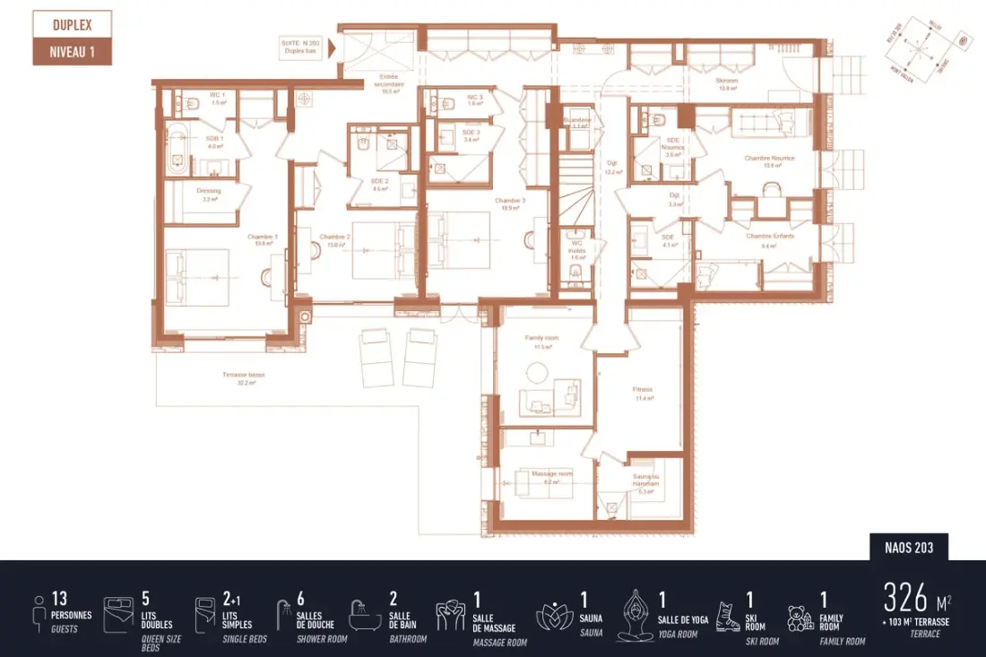 Antarès Naos 203d -  Duplex De Luxe Ski In/ski Out