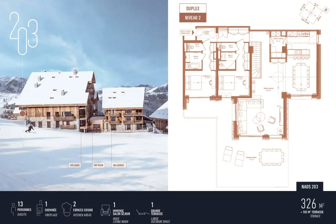 Antarès Naos 203d -  Duplex De Luxe Ski In/ski Out