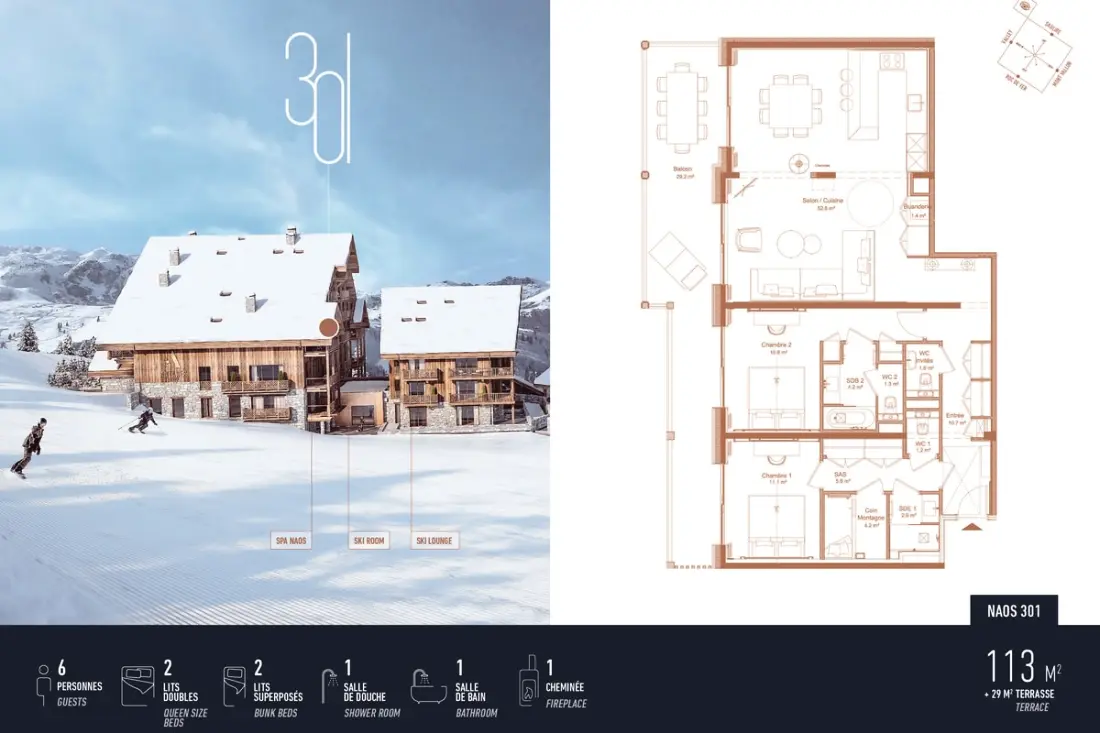 Antarès Naos 301 - Appartement De Luxe Ski In/ski Out