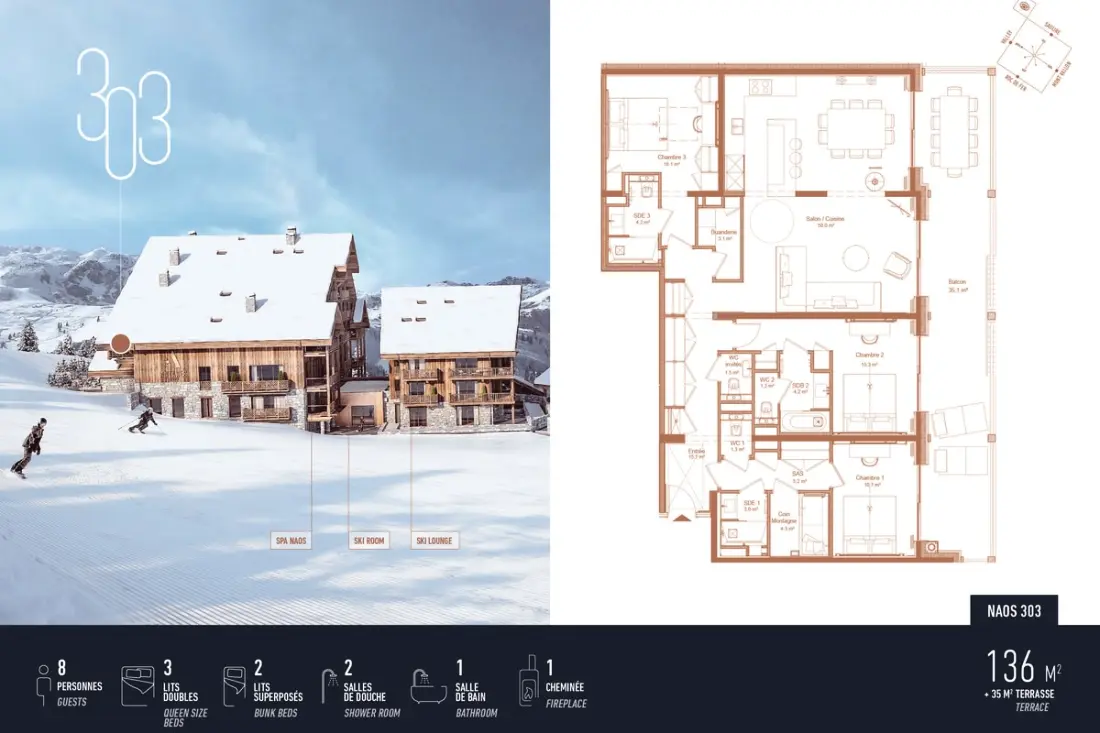 Antarès Naos 303 -  Appartement De Luxe Ski In/ski Out