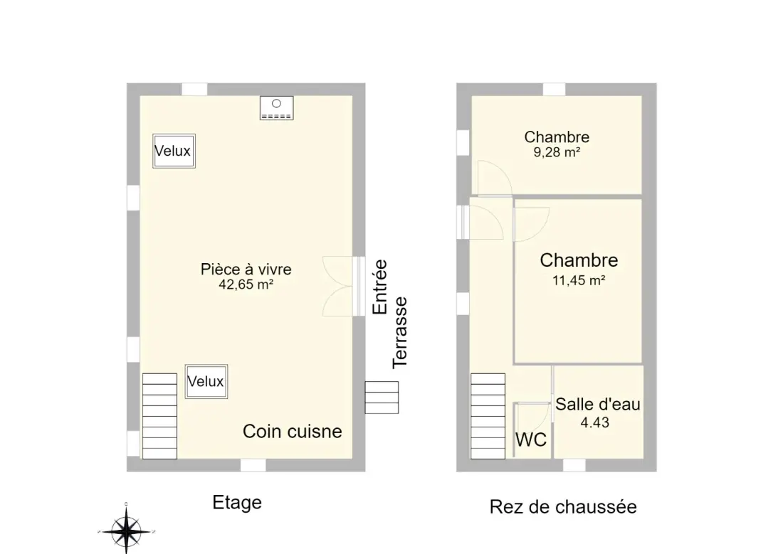 Gîte de France Gîte du tomple, côté prairie 4/6 personnes 3 épis