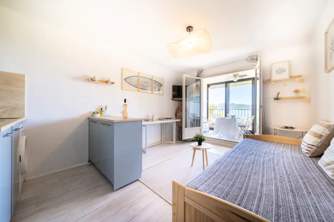 Vue Mer Imprenable, T3, Loggia, 6 Pers, Piscine, Tennis, Parking