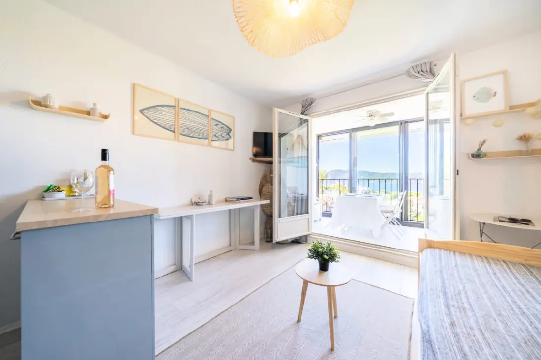 Vue Mer Imprenable, T3, Loggia, 6 Pers, Piscine, Tennis, Parking