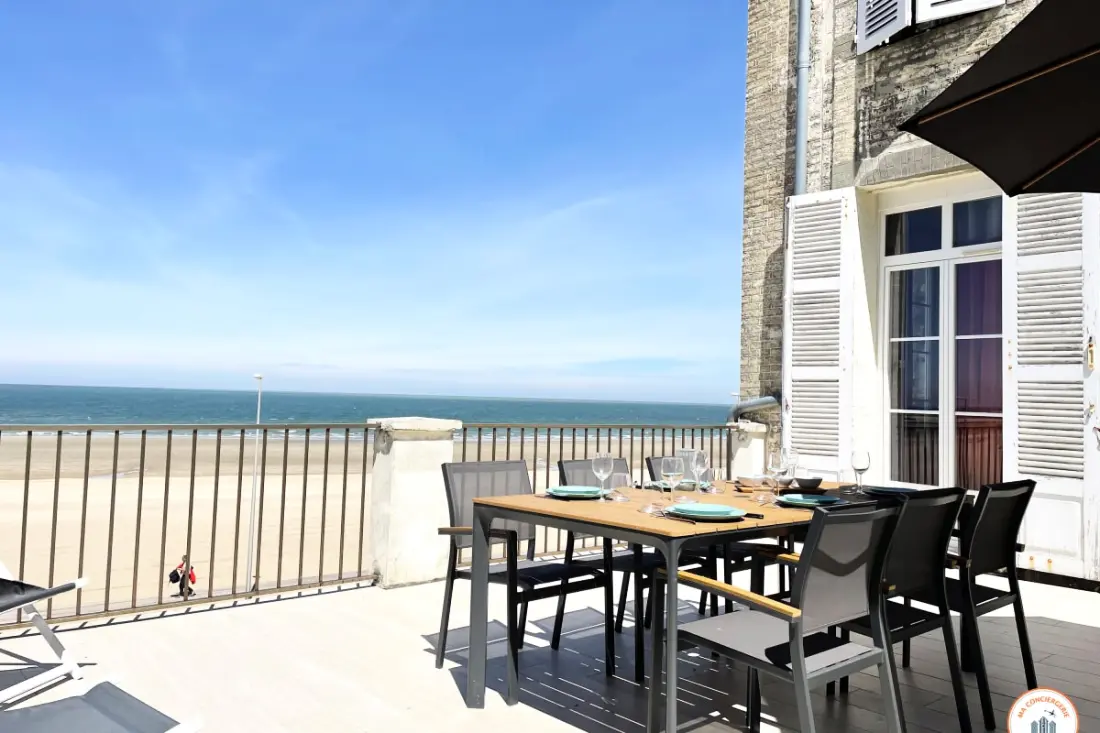 ⚓ Roches Normandes - Terrasse Vue Mer Et Plage