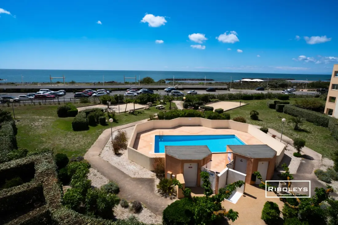 Riboleys - T2 Climatisé Avec Piscine Face à La Mer