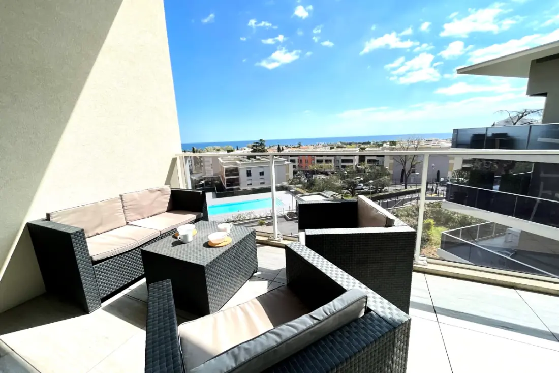Superbe Appartement Vue Mer à Villeneuve-loubet